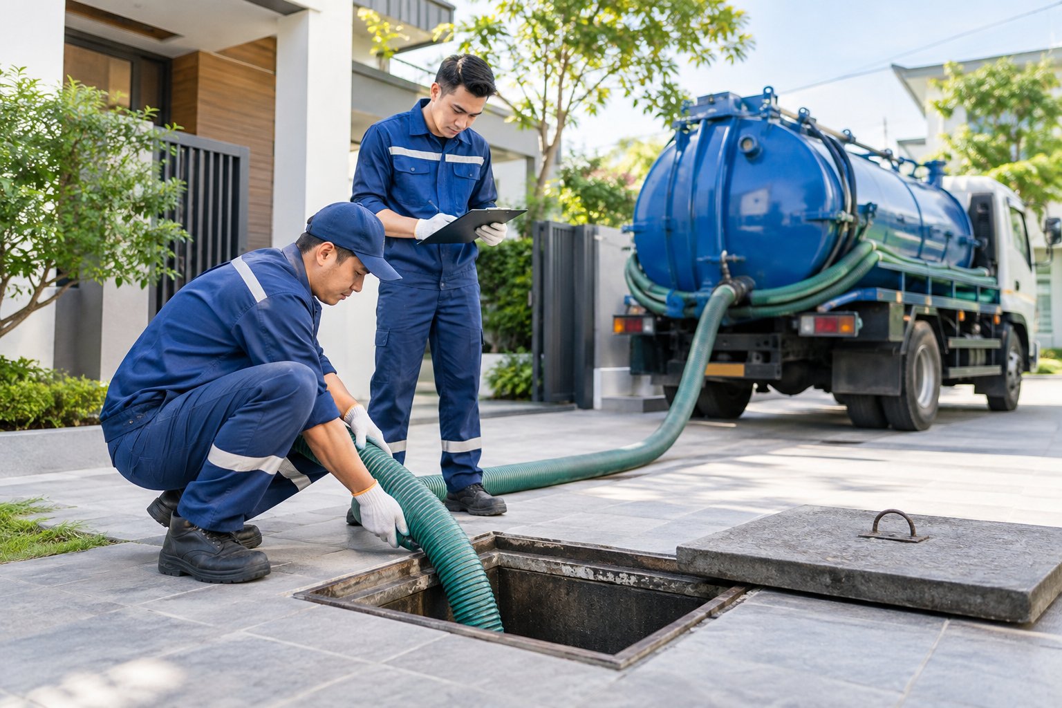 Ảnh minh hoạ: Hút hầm cầu mất bao lâu? Các yếu tố cần kiểm tra