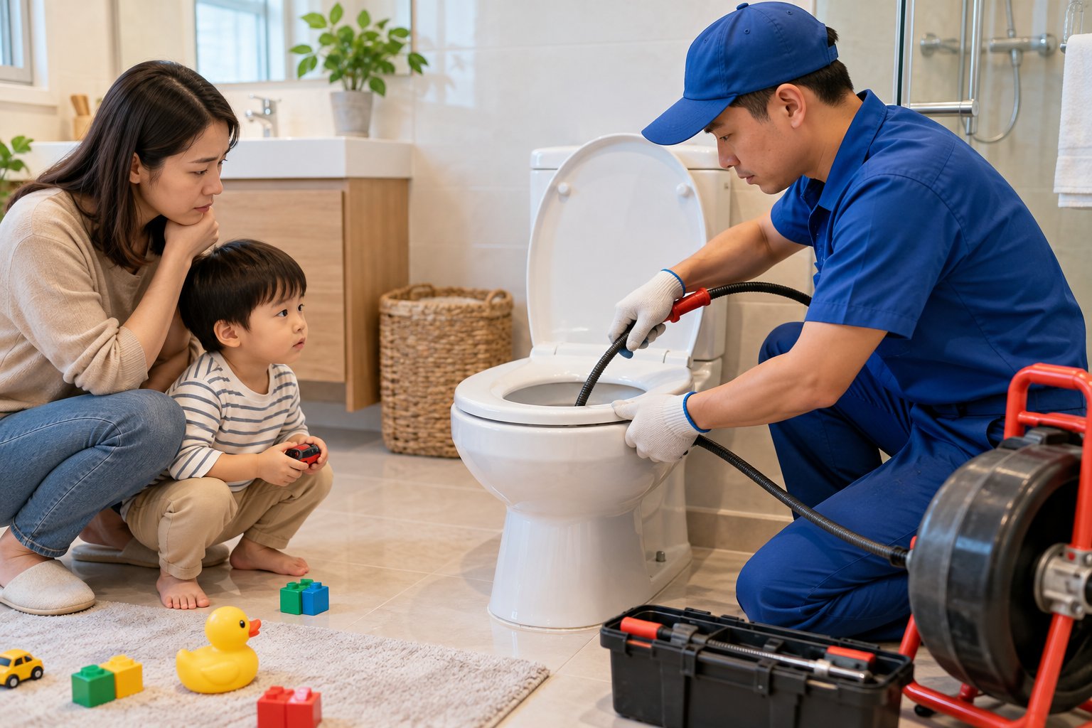 Ảnh minh hoạ: Ngăn trẻ bỏ đồ vào bồn cầu: Checklist an toàn