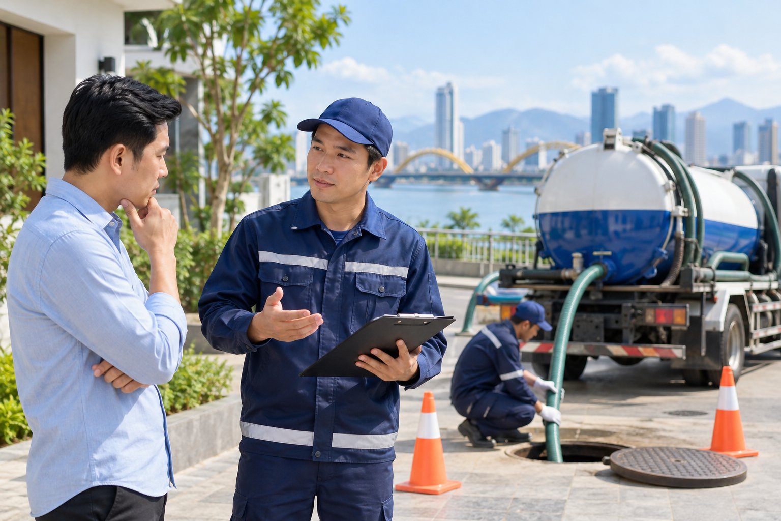 Ảnh minh hoạ: Quy trình hút hầm cầu: 7 bước thi công cơ bản