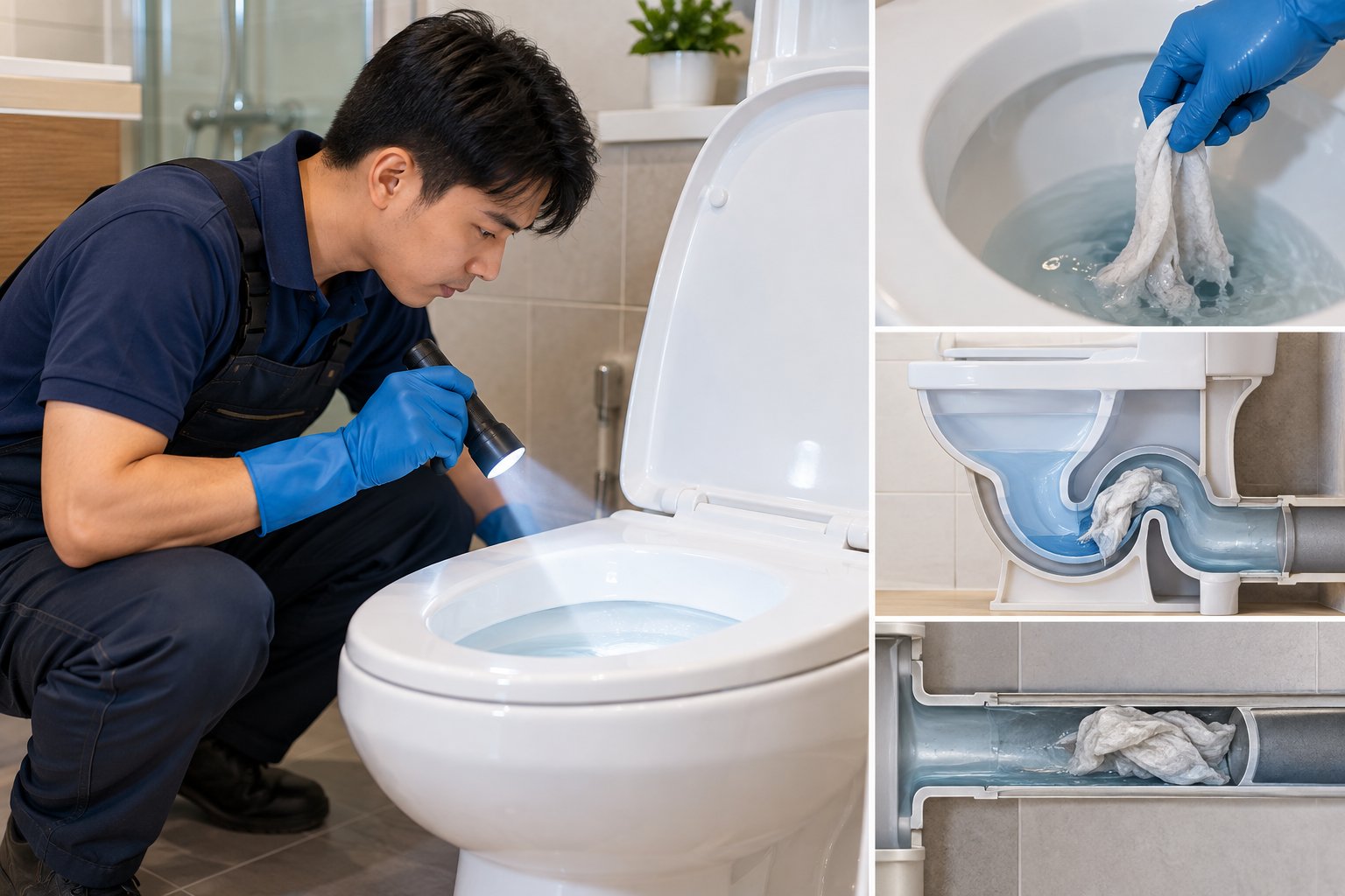 Ảnh minh hoạ: Bồn cầu tắc do khăn ướt: Cách xử lý an toàn