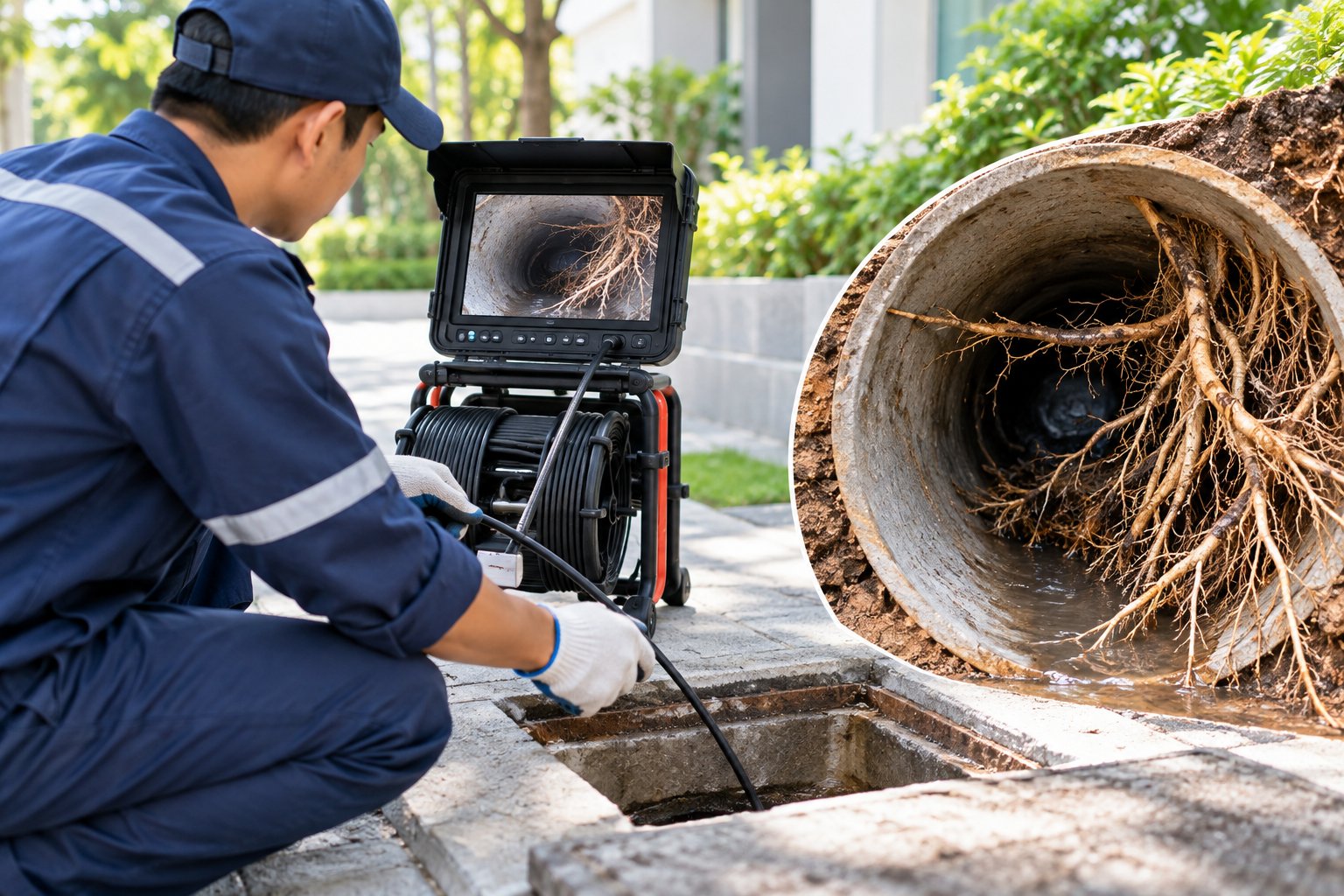 Ảnh minh hoạ: Cống tắc do rễ cây: Dấu hiệu và cách xử lý
