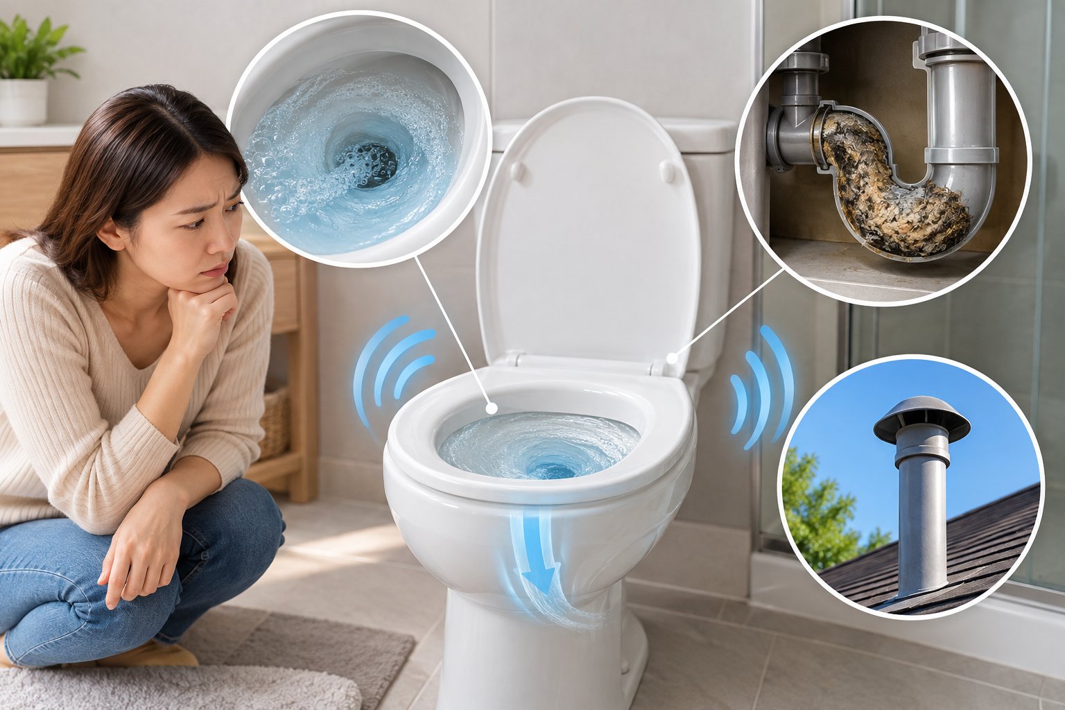 Ảnh minh hoạ: Bồn cầu kêu ục ục khi xả: Nguyên nhân, cách xử lý