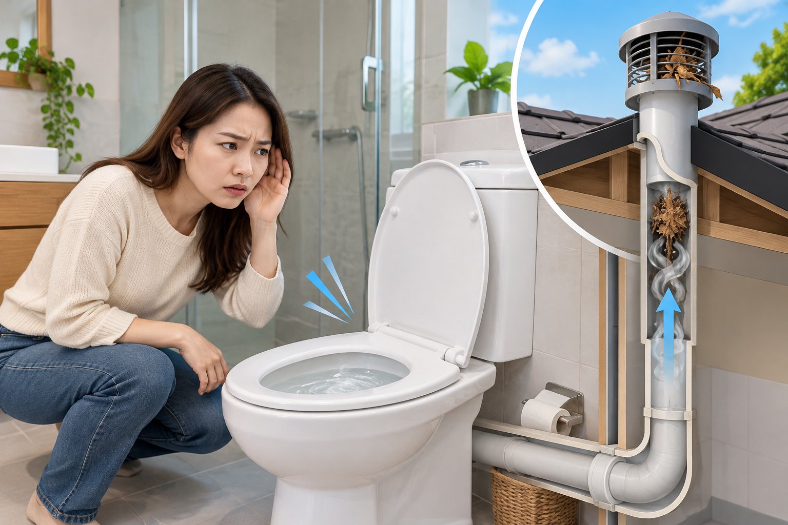 Ảnh minh hoạ: Phân biệt tắc ống thông hơi và tắc ống thoát