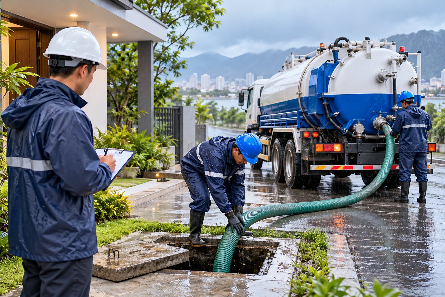 Ảnh minh hoạ: Hút hầm cầu mùa mưa Đà Nẵng: Khi nào nên làm?