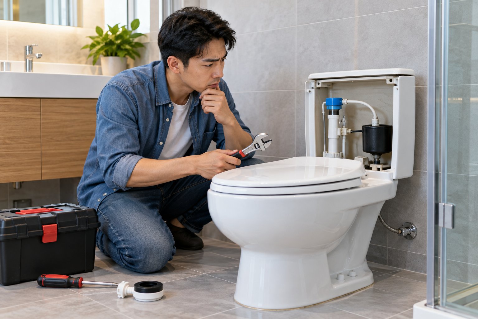 Ảnh minh hoạ: Mực nước trong bồn cầu tụt thấp: Cách kiểm tra