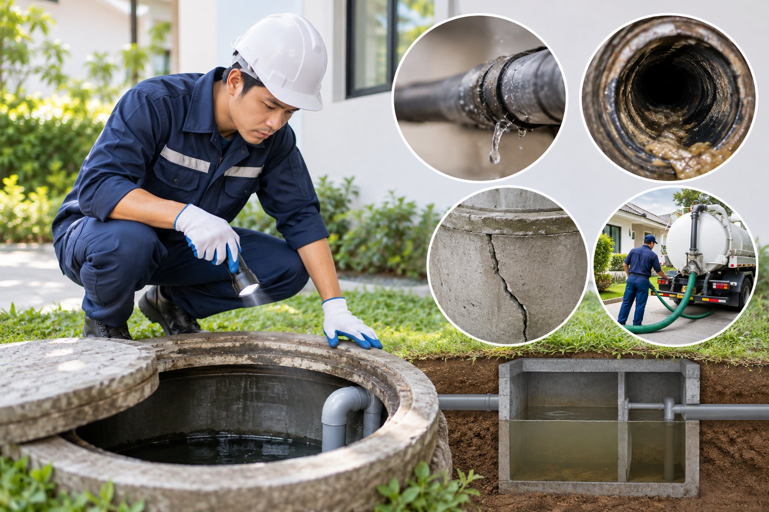 Ảnh minh hoạ: Bể phốt vừa hút đã đầy lại: kiểm tra gì?