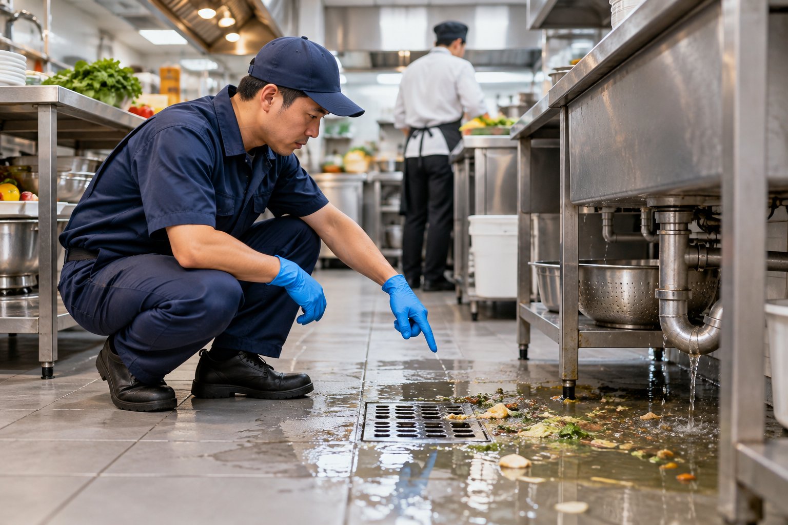 Ảnh minh hoạ: Cống nhà hàng bị nghẹt: Quy trình cô lập an toàn
