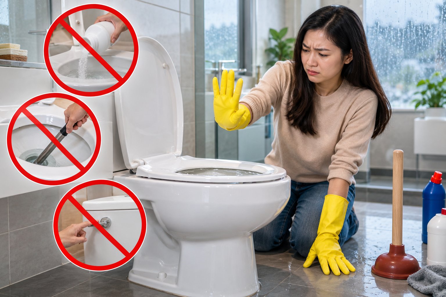 Ảnh minh hoạ: Bồn cầu trào ngược khi mưa: Nguyên nhân, cách xử lý