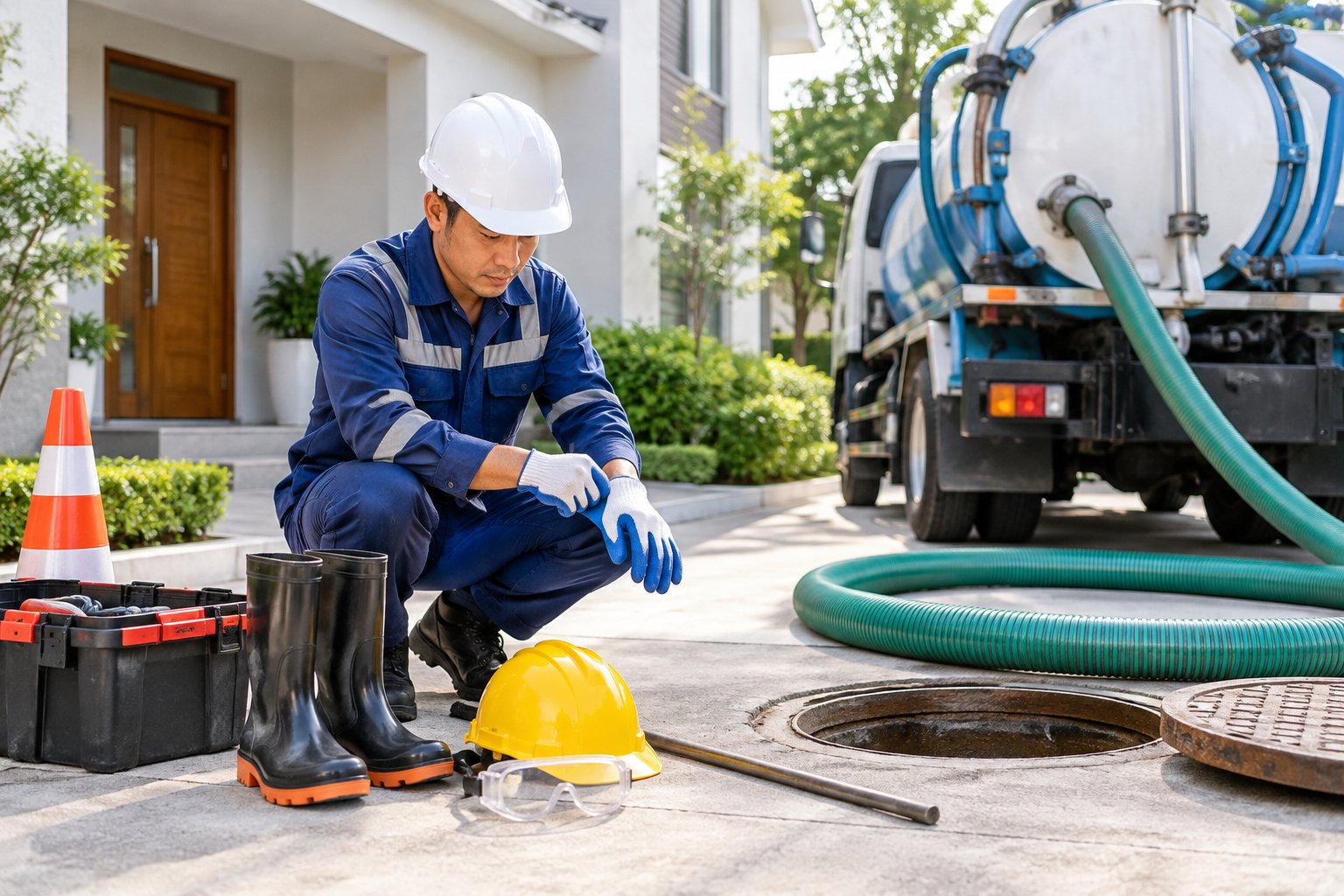 Ảnh minh hoạ: Quy trình hút hầm cầu: 7 bước thi công cơ bản